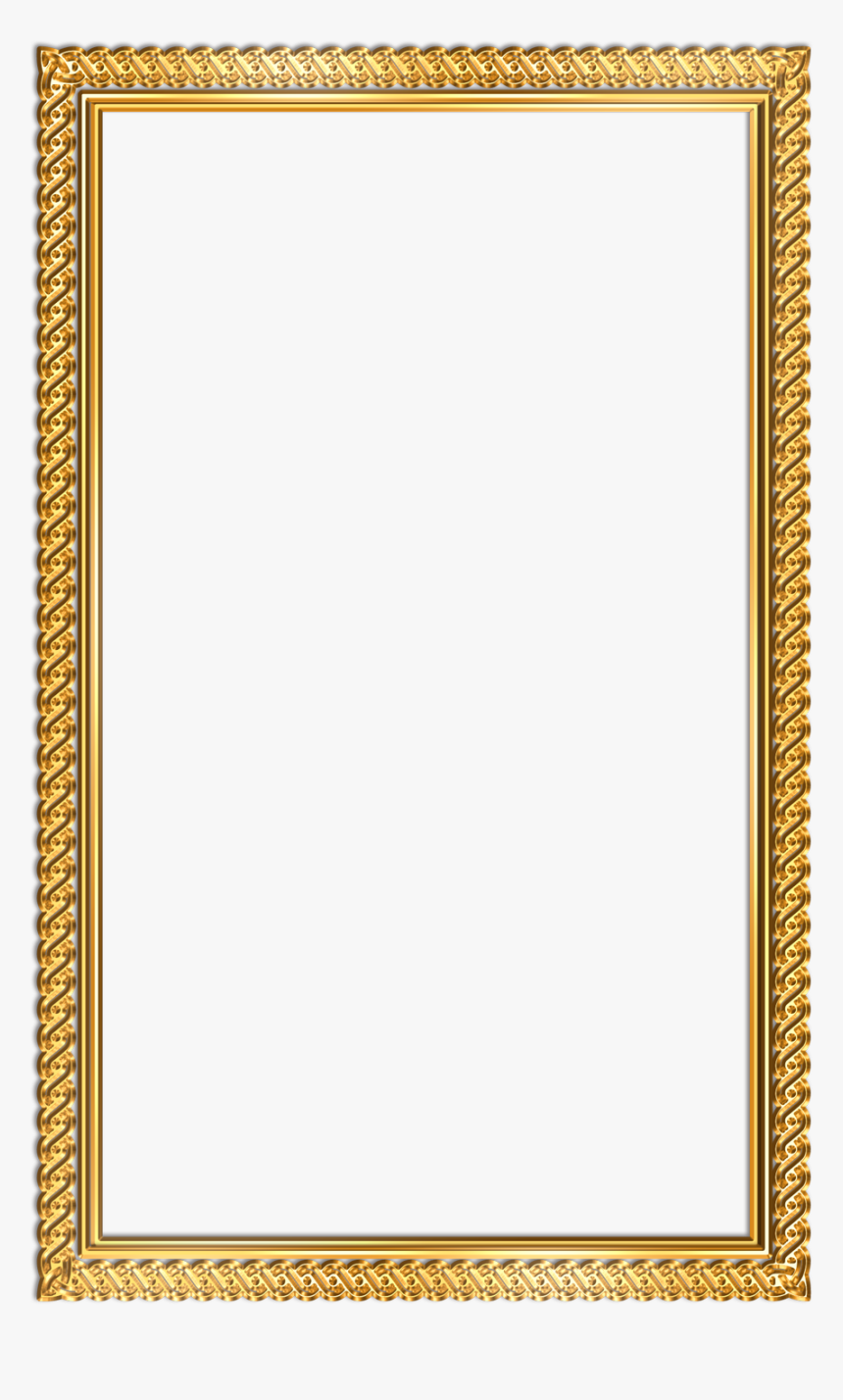 Golden Photo Frame Png, Transparent Png, Free Download