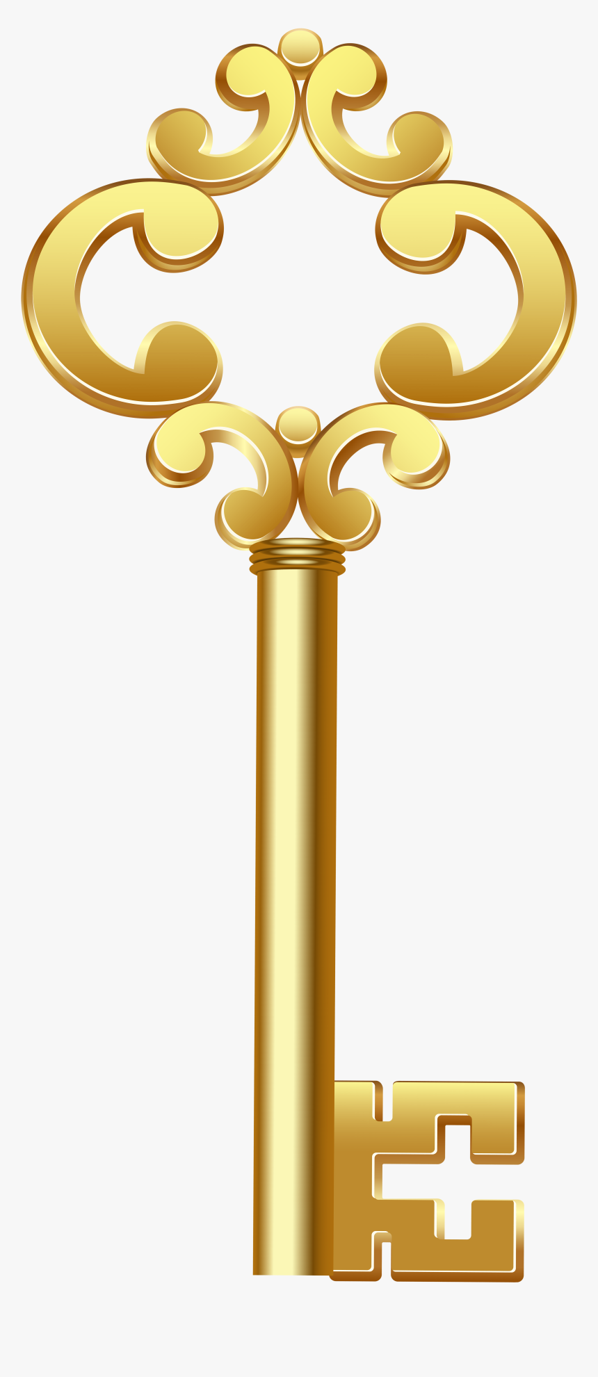 Gold Key Png Clip Art - Transparent Background Key Clipart, Png Download, Free Download