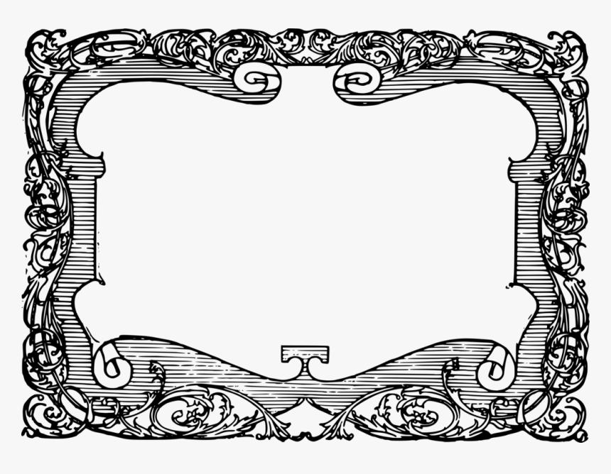 Picture Frames Computer Icons Framing Door Ornament - Funky Black White Frame, HD Png Download, Free Download