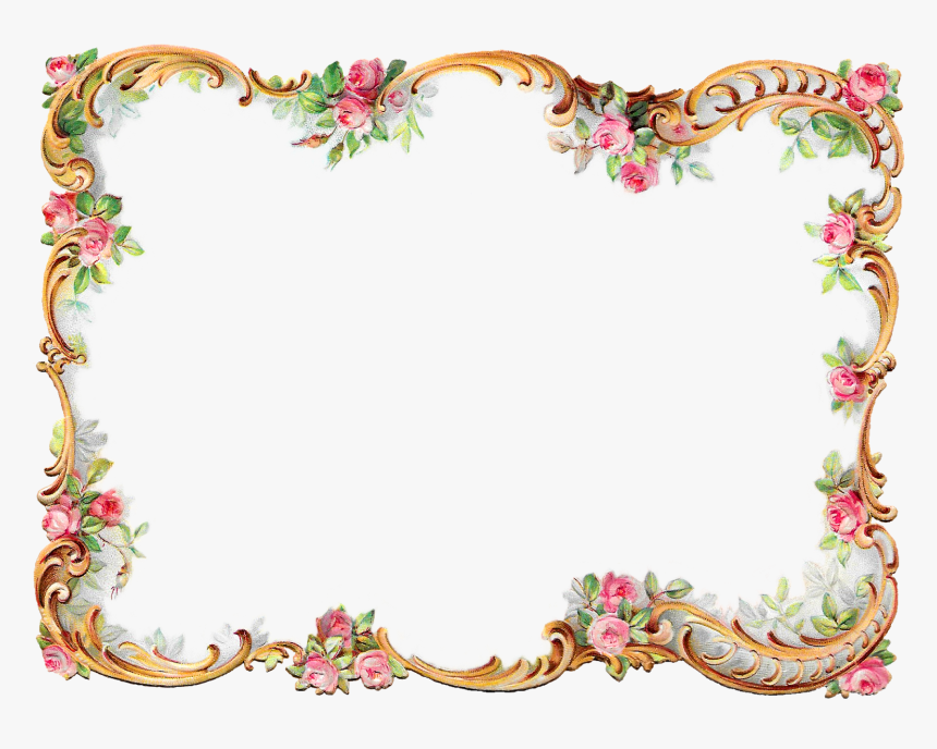 Clip Art,picture Design - Flower Border Frame Png, Transparent Png, Free Download