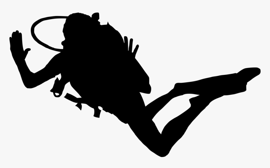 Underwater Diving Scuba Diving Diving & Snorkeling - Scuba Diver Silhouette Png, Transparent Png, Free Download