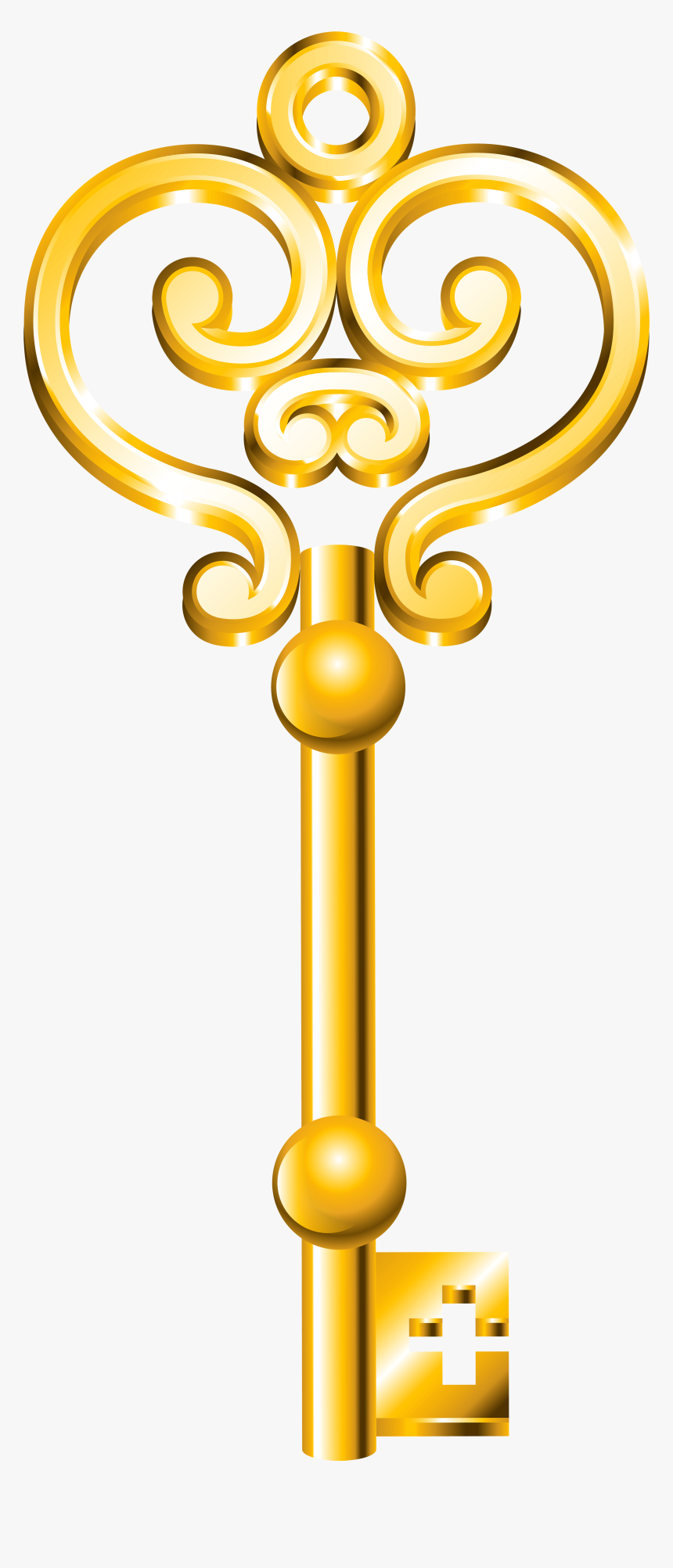 Golden Key Png Clip Art - Key Clipart Png, Transparent Png, Free Download