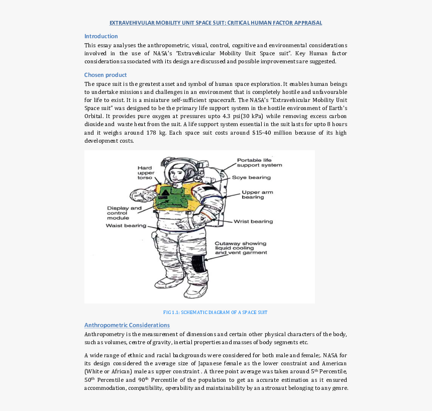 Space Suit Dimensions, HD Png Download, Free Download