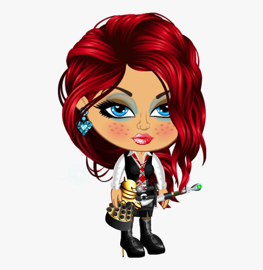 Red Hair Hair Coloring Cartoon - Mujer De Pelo Rojo Dibujos, HD Png Download, Free Download