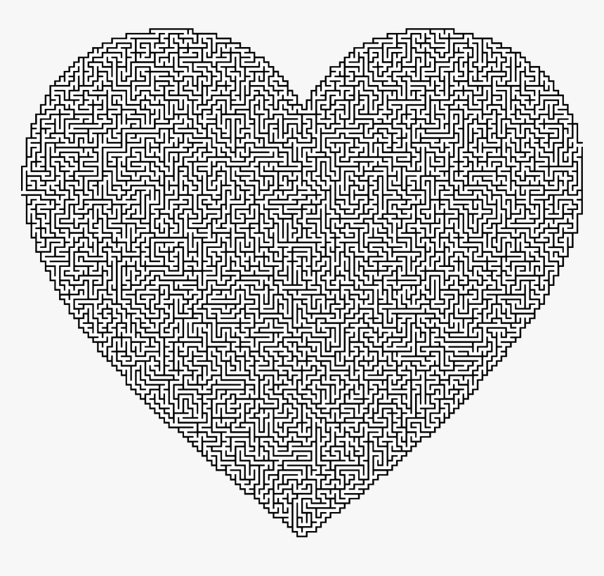 Heart Maze Clip Arts - Labyrinth Rätsel Zum Ausdrucken, HD Png Download, Free Download