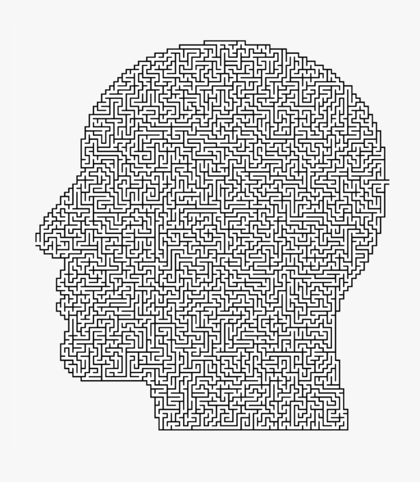 Download Maze Head Clipart Maze Coloring Book Clip - Labirinto Dificil Para Imprimir, HD Png Download, Free Download