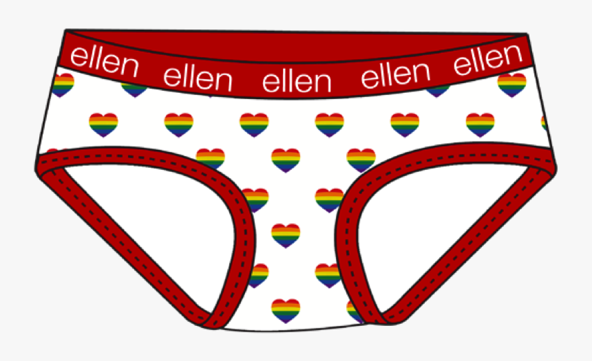 Ellen Show Rainbow Heart Girls Underwear - Underwear Rainbow Png, Transparent Png, Free Download