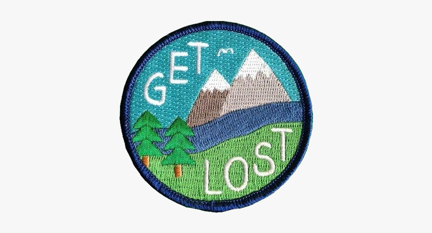 #getlost #wonderlust #patch #embroidery #travel #aesthetic - Emblem, HD Png Download, Free Download