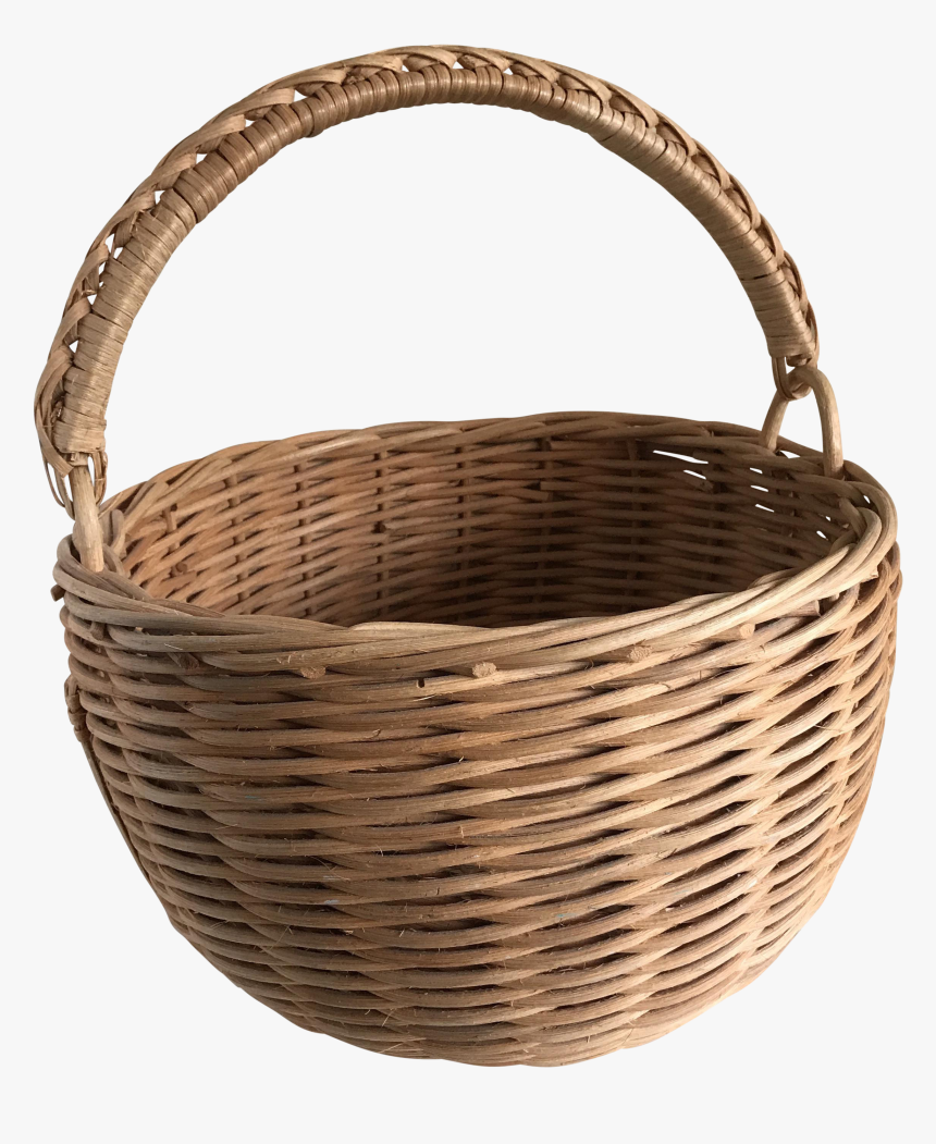 Boho Natural Wood Woven Basket - Cartoon Woven Basket, HD Png Download, Free Download