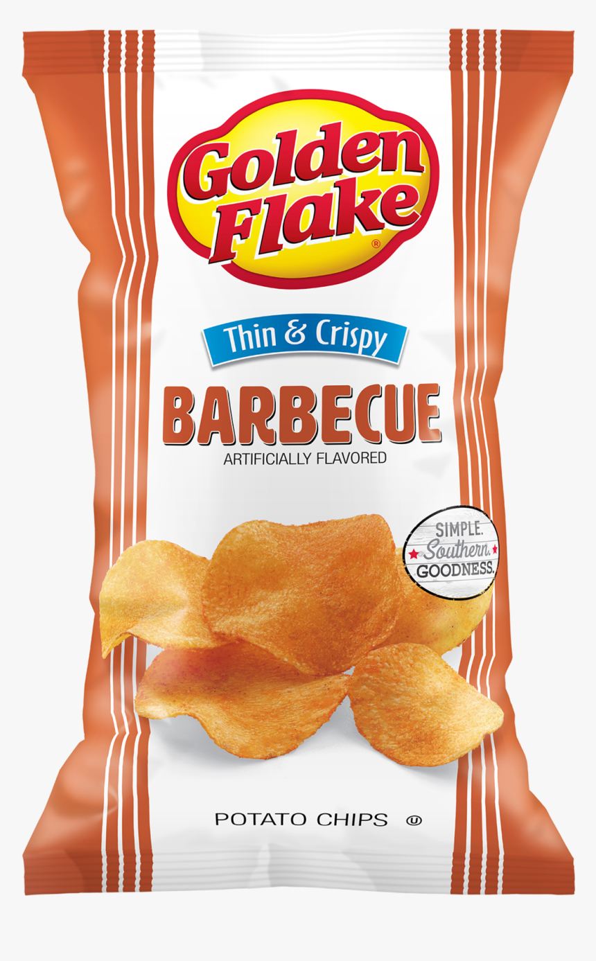 Golden Flake Thin & Crispy Potato Chips, Barbecue - Potato Chip, HD Png Download, Free Download