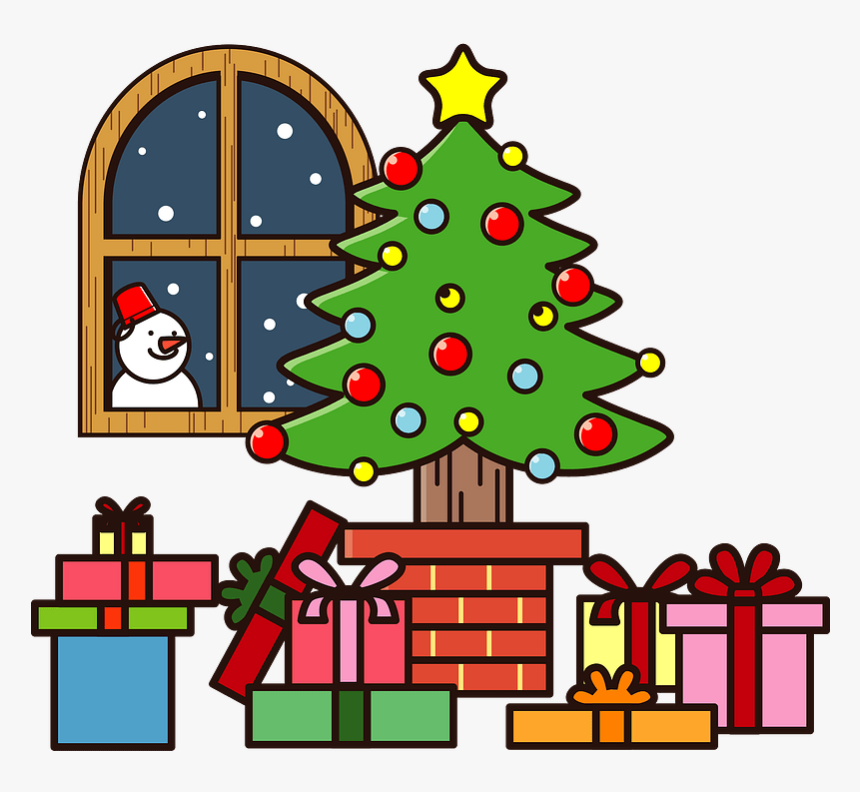 Christmas Tree Gifts Clipart - ツリー プレゼント クリスマス イラスト, HD Png Download, Free Download