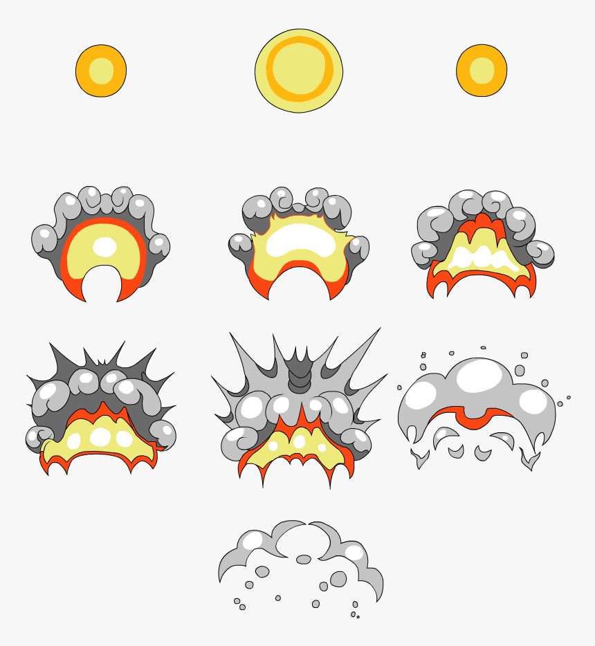 Picture Free Download Animate A Cartoon Explosion With - Explosion Sprite Sheet Png, Transparent Png, Free Download