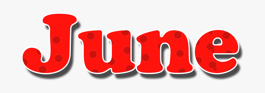 June Red Dots Name Design Png, Transparent Png, Free Download