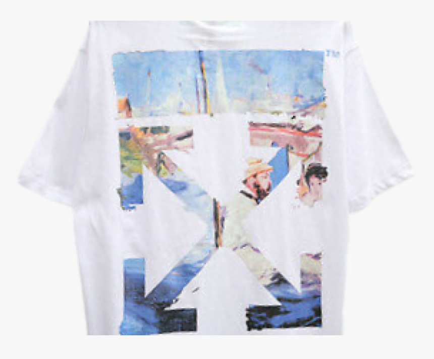 Off White Paint Arrow Tee White - Polera Off White Blanca Pintura, HD Png Download, Free Download