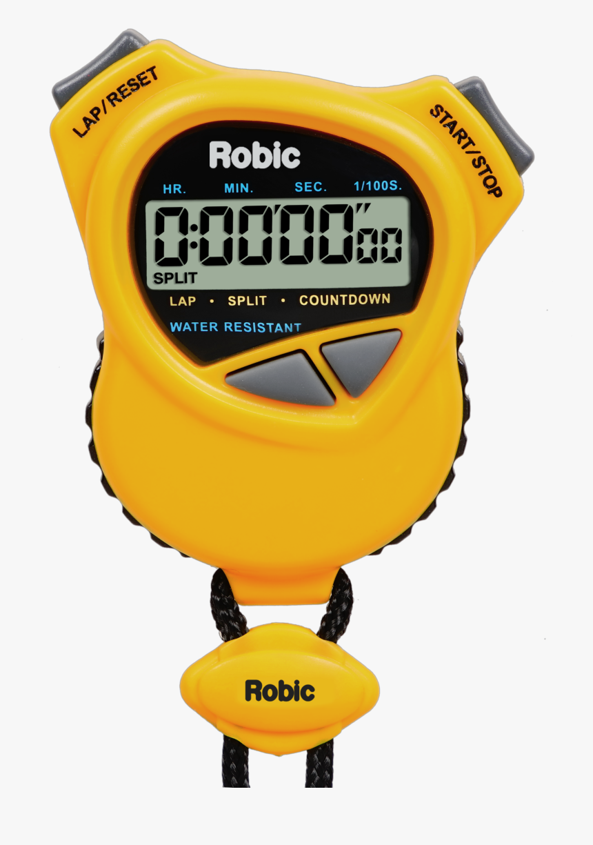 Robic 1000w Dual Stopwatch/countdown Timer- Yellow - Stopwatch In Arnis, HD Png Download, Free Download