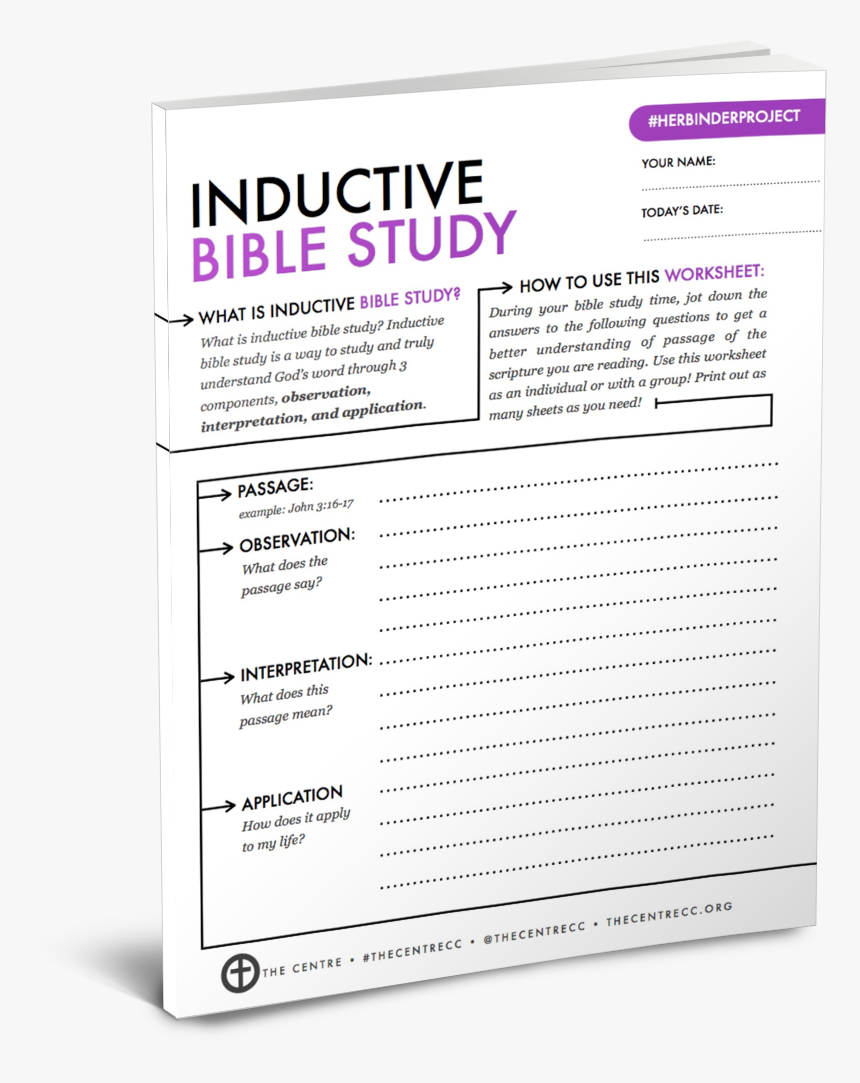 4 Free Inductive Bible Study Worksheets - Inductive Bible Study Worksheet, HD Png Download, Free Download