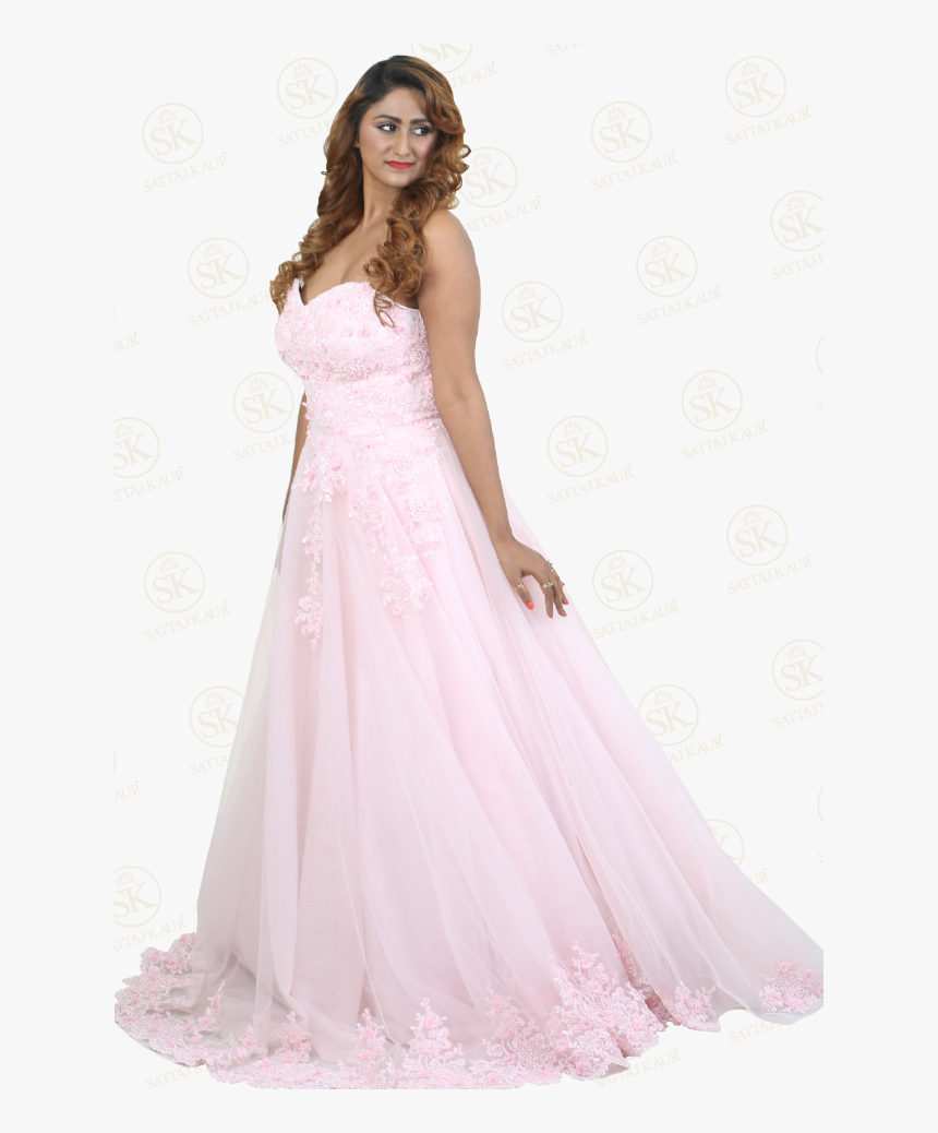 Blush Pink Wedding Gown - Gown, HD Png Download, Free Download