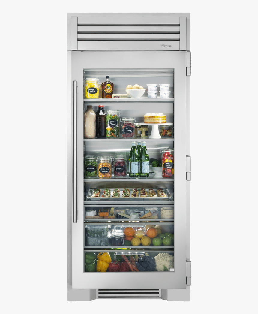 36 Refrigerator With Glass Door, HD Png Download, Free Download