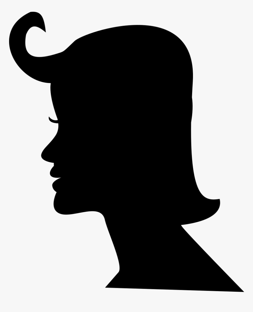 Female Short Hair - Woman Silhouette Png Transparent, Png Download, Free Download