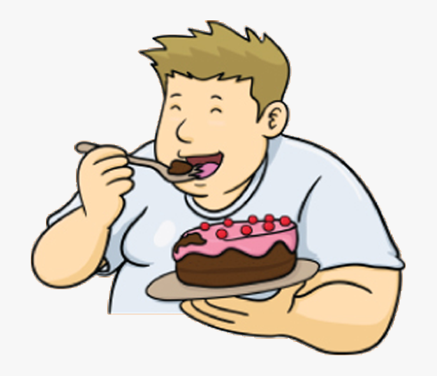 He Is Eating Png - Clipart Boy Eating Cake, Transparent Png, Free Download