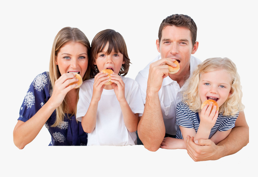 No Strange Taste - Family Eating Food Png, Transparent Png, Free Download