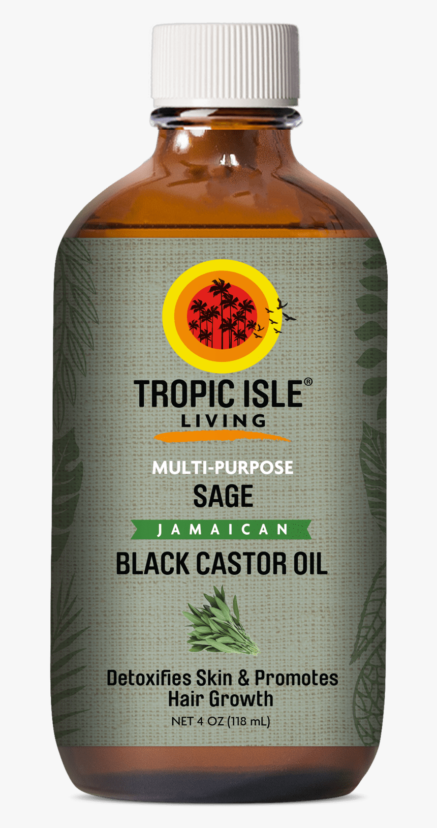 Sage Jamaican Black Castor Oil - Tropic Isle Jamaican Black Castor Oil Review, HD Png Download, Free Download