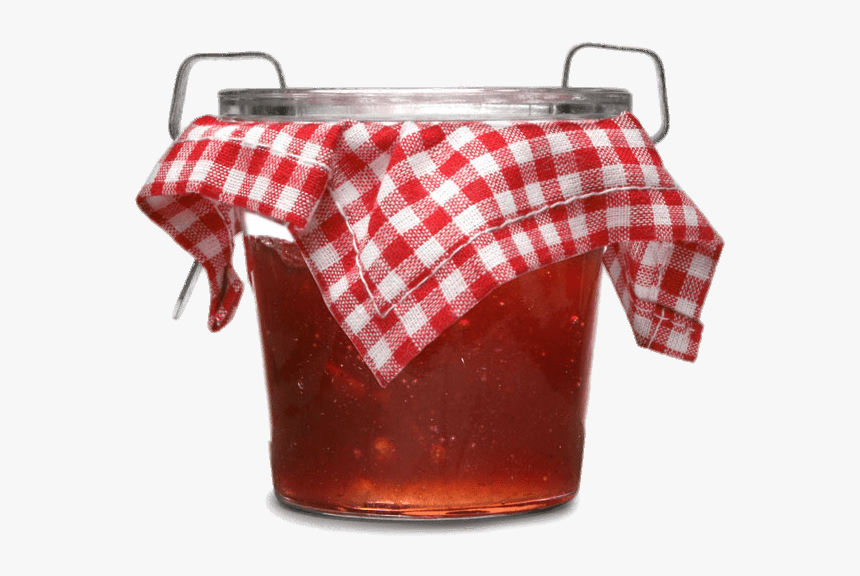 Jam Jar With Traditional Check Cover Clip Arts - Fruit Preserves, HD Png Download, Free Download