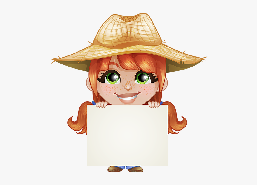 Cartoon Farm Girl Png, Transparent Png, Free Download