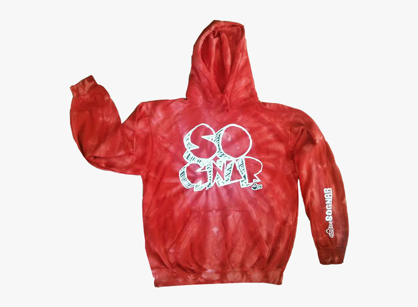 Bubble Gum Red Tie-dye Pullover Hoodie - Hoodie, HD Png Download, Free Download