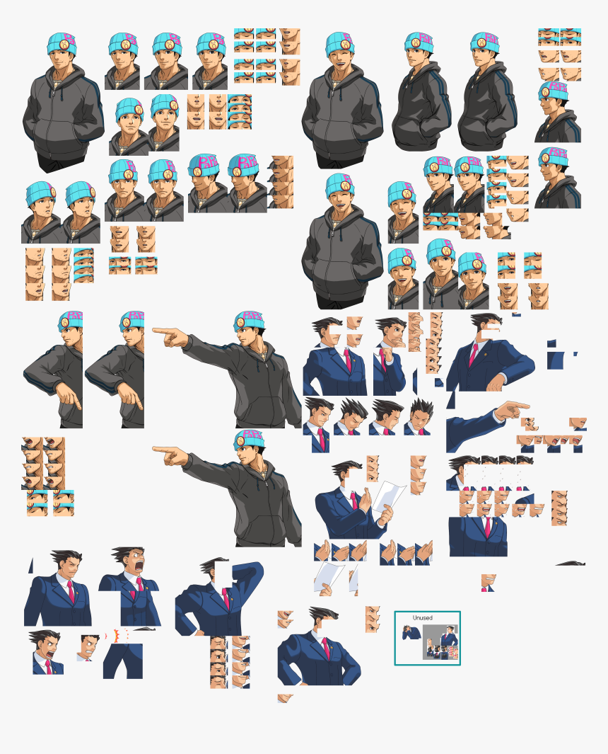 Click For Full Sized Image Phoenix Wright - Ace Attorney Apollo Justice Sprites, HD Png Download, Free Download