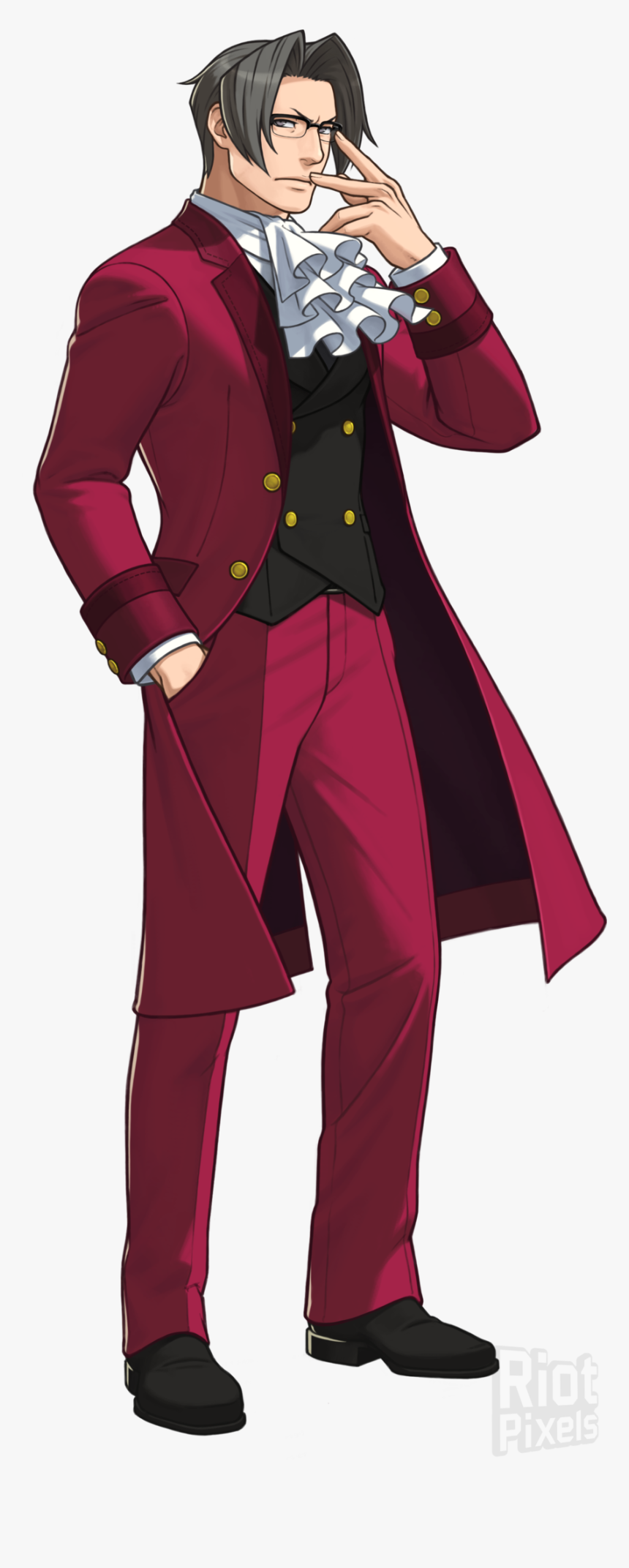 Ace Attorney Dual Destinies Miles Edgeworth, HD Png Download, Free Download