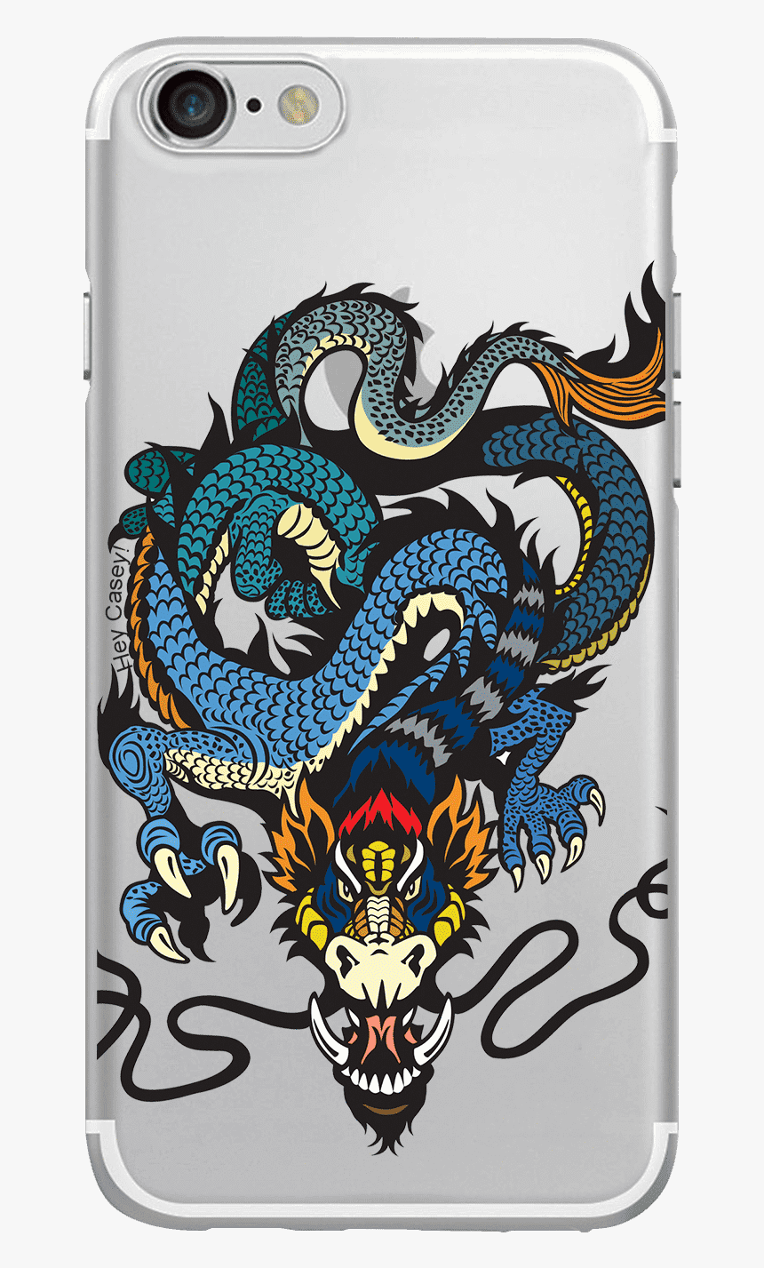 Dragon Tattoo Phone Case"
 Class= - Black And White Dragon Head Tattoo, HD Png Download, Free Download