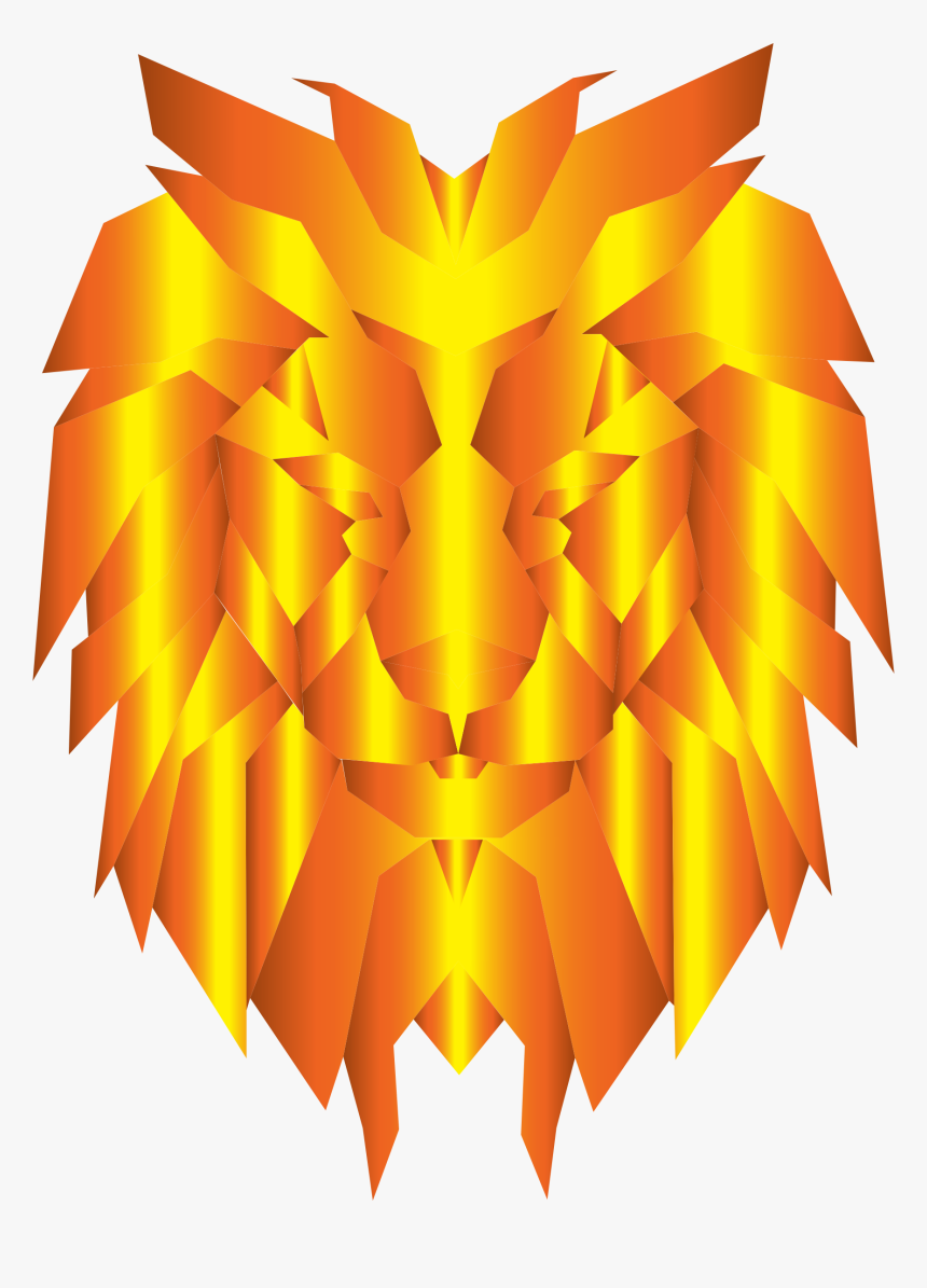 Prismatic Polygonal Lion Face 3 Clip Arts - Polygonal Lions, HD Png Download, Free Download