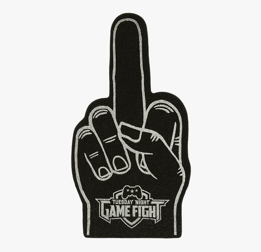 Foam Finger Png - Foam Middle Finger Green, Transparent Png, Free Download