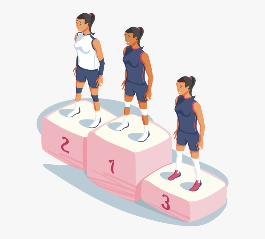 Women Volleyball Players Ranking - Cartoon, HD Png Download, Free Download