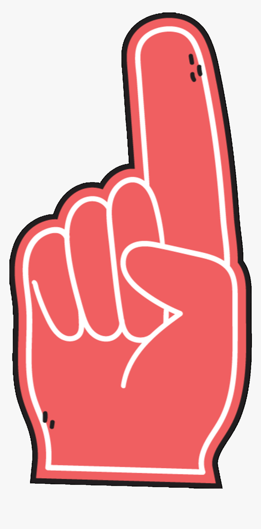 Foam Finger No Sticker Needumee For Ios Android Giphy - Animated Transparent No Gif, HD Png Download, Free Download