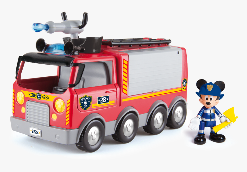 Emergency Fire Truck - Micky Maus Feuerwehr, HD Png Download, Free Download