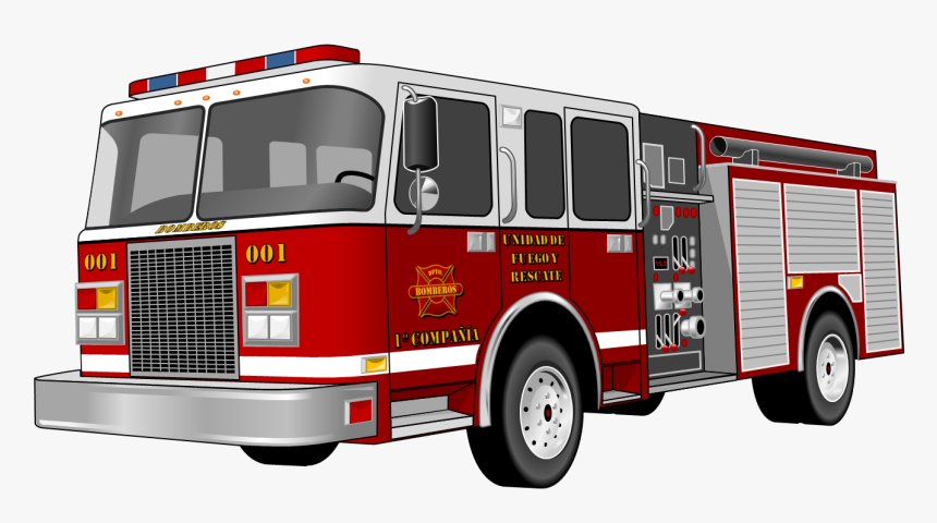 Camión De Bomberos 01 - Fire Truck Yellow Png, Transparent Png, Free Download