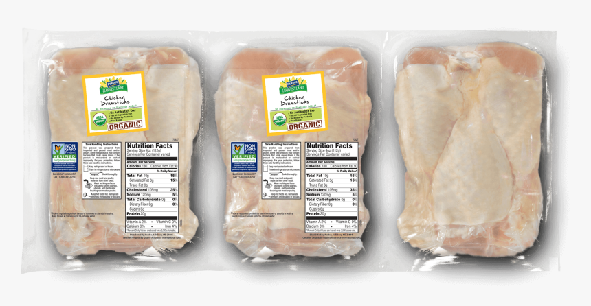 Perdue Harvestland Organic Chicken Drumsticks Pack - Whole Grain, HD Png Download, Free Download