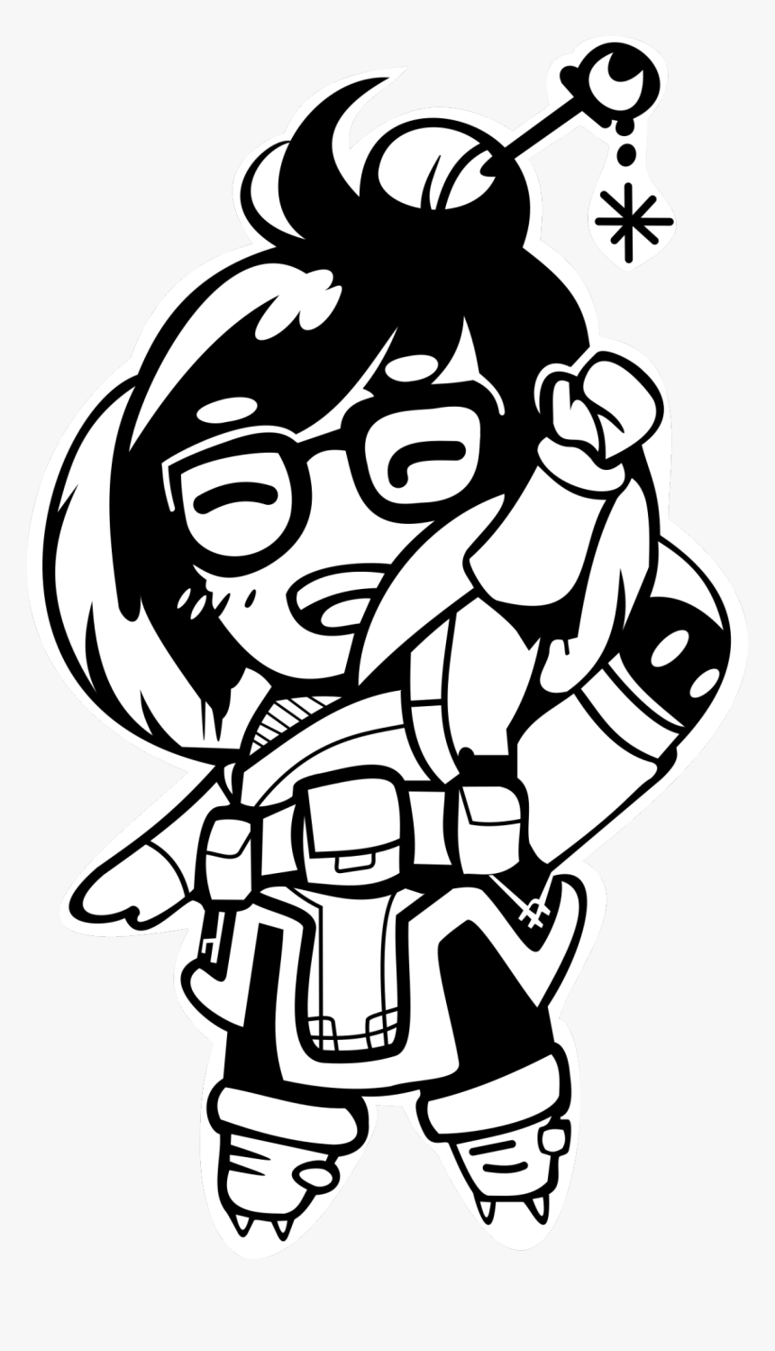 Vector From Mei From Overwatch Sprays “scetch” Really - Mei Overwatch Hong Kong Protest, HD Png Download, Free Download