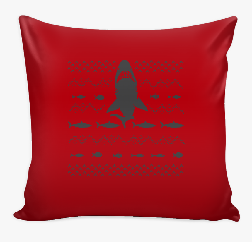 Great White Shark Jaws Funny Festive Ugly Christmas - Cushion, HD Png Download, Free Download