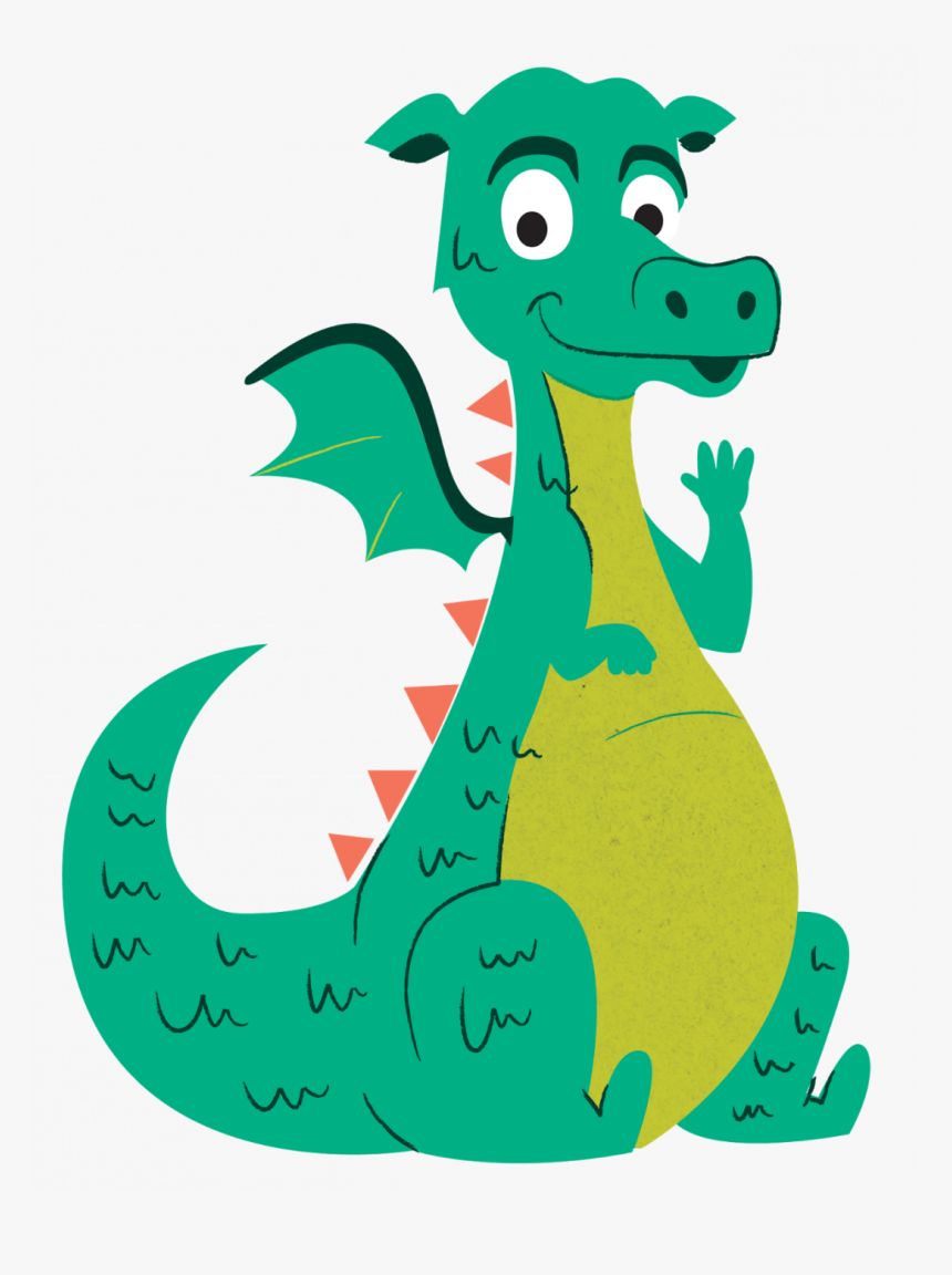 Large Size Of How To Draw A Dragon Flying And Breathing - Dragon Illustration For Kids, HD Png Download, Free Download