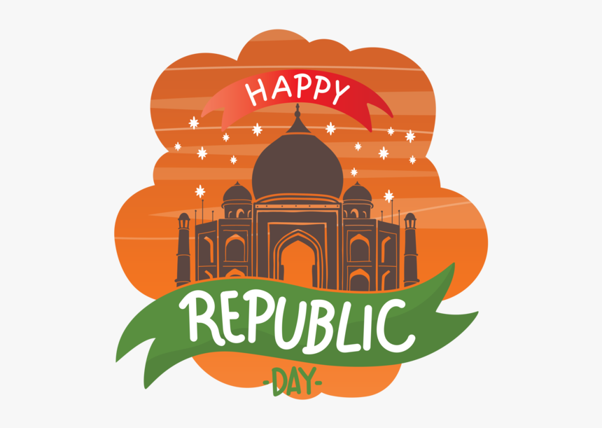 Transparent India Republic Day Logo Landmark Orange - Republic Day In Advance, HD Png Download, Free Download