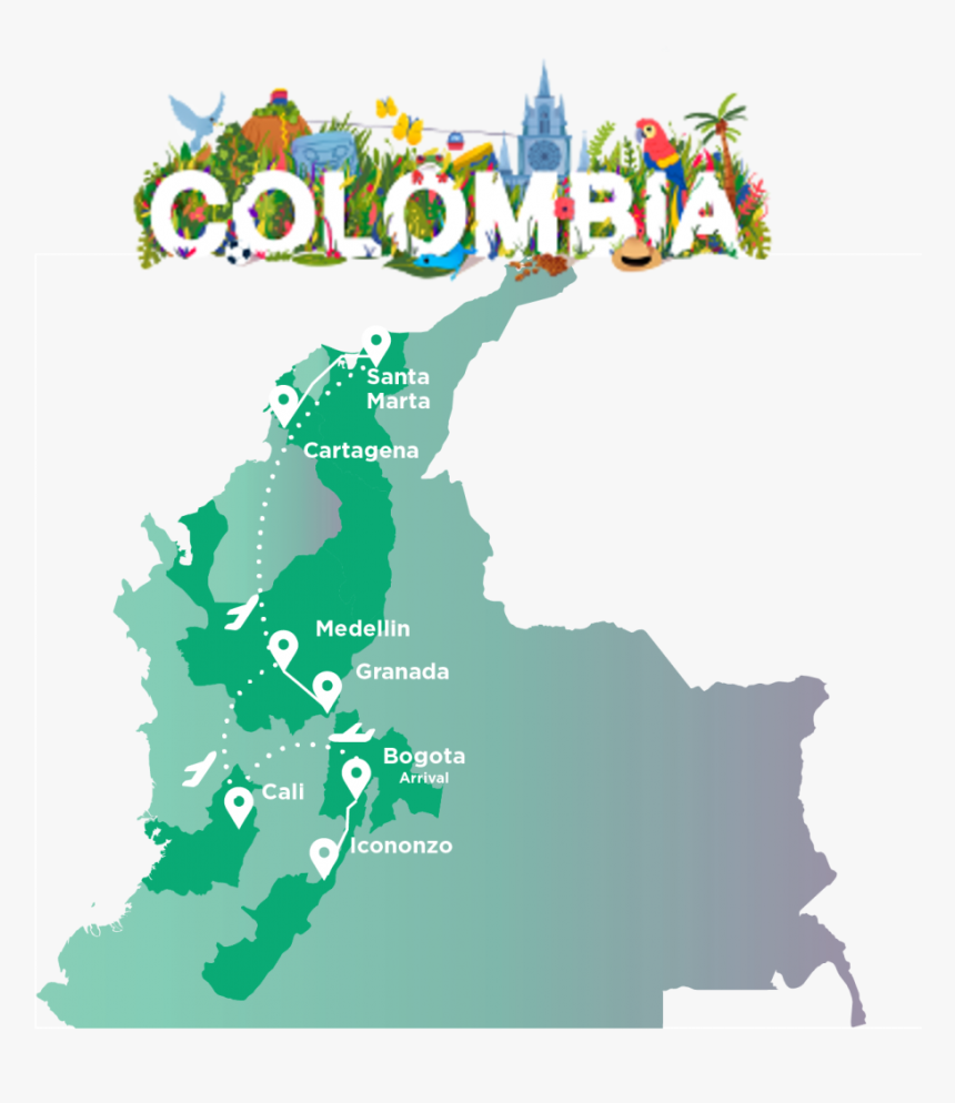 Biodiversity Colombia , Png Download - Colombia Grey Map, Transparent Png, Free Download