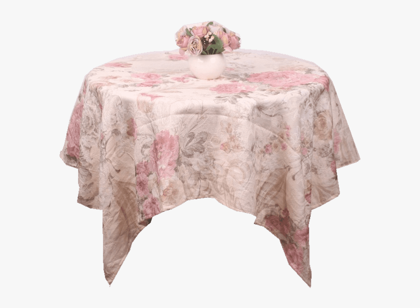 Vintage Floral Table Cloth Overlay - Tablecloth, HD Png Download, Free Download