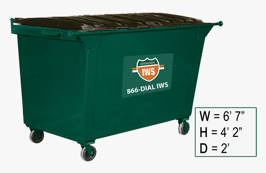 1 Yard Container - 3 Yard Rear Load Dumpster, HD Png Download, Free Download