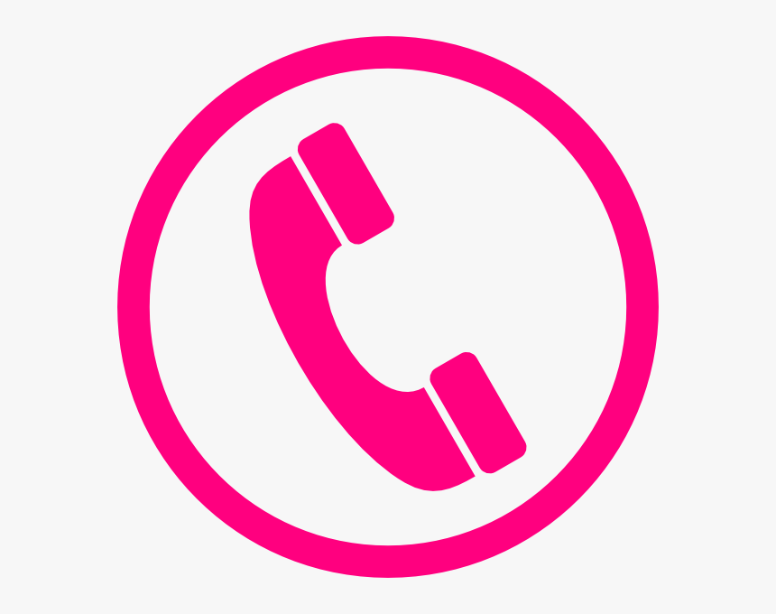 Pink Telephone Clipart - Telephone Icon Purple, HD Png Download, Free Download