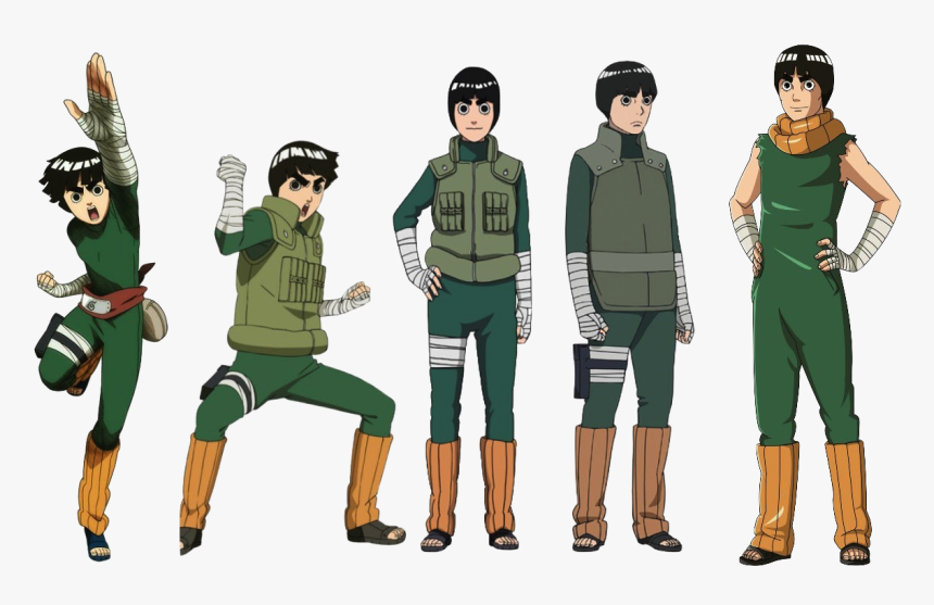 Rock Lee Over Years - Rock Lee Evolution, HD Png Download, Free Download