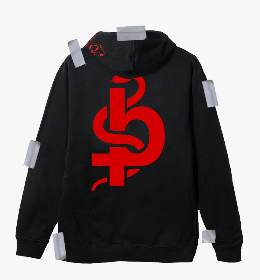 Beartrap Sound Red And Black Zip Hoodie - Blackbear Clothes, HD Png Download, Free Download