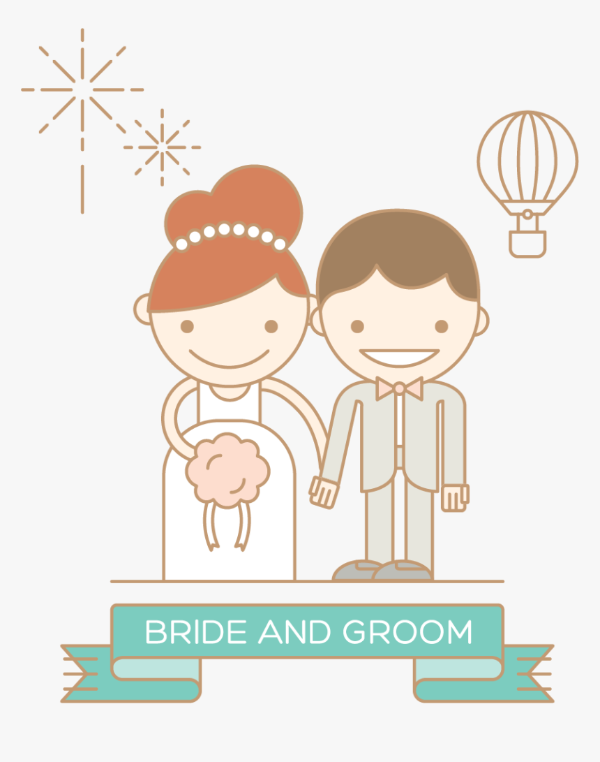 Wedding Invitation Bride Illustration - Bridegroom, HD Png Download, Free Download